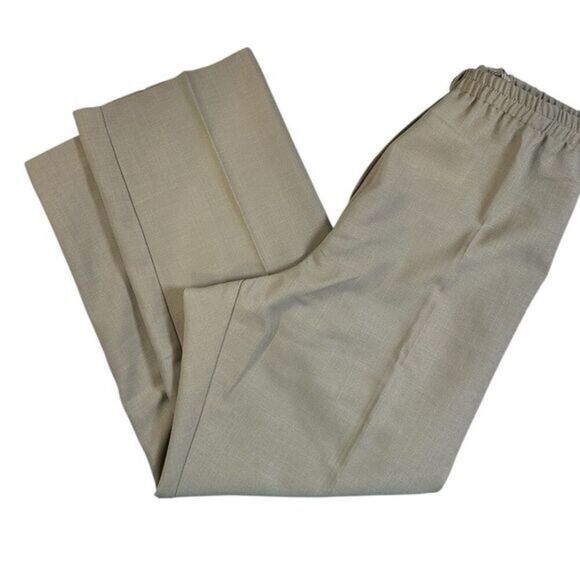 NWOT M Collection Plus Size Elastic Waist Khaki Pull On Dress Pants - Size 22 - Picture 1 of 10